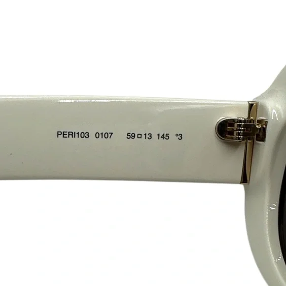 Palm Angels ELFIN PERI103 0107 Aviator Sunglasses - White  display picture 2
